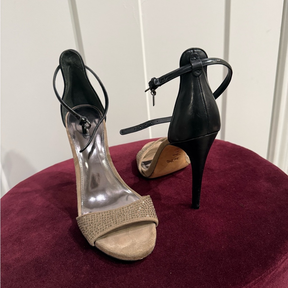 Coach Black and Tan Heels